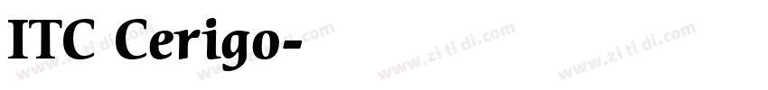 ITC Cerigo字体转换